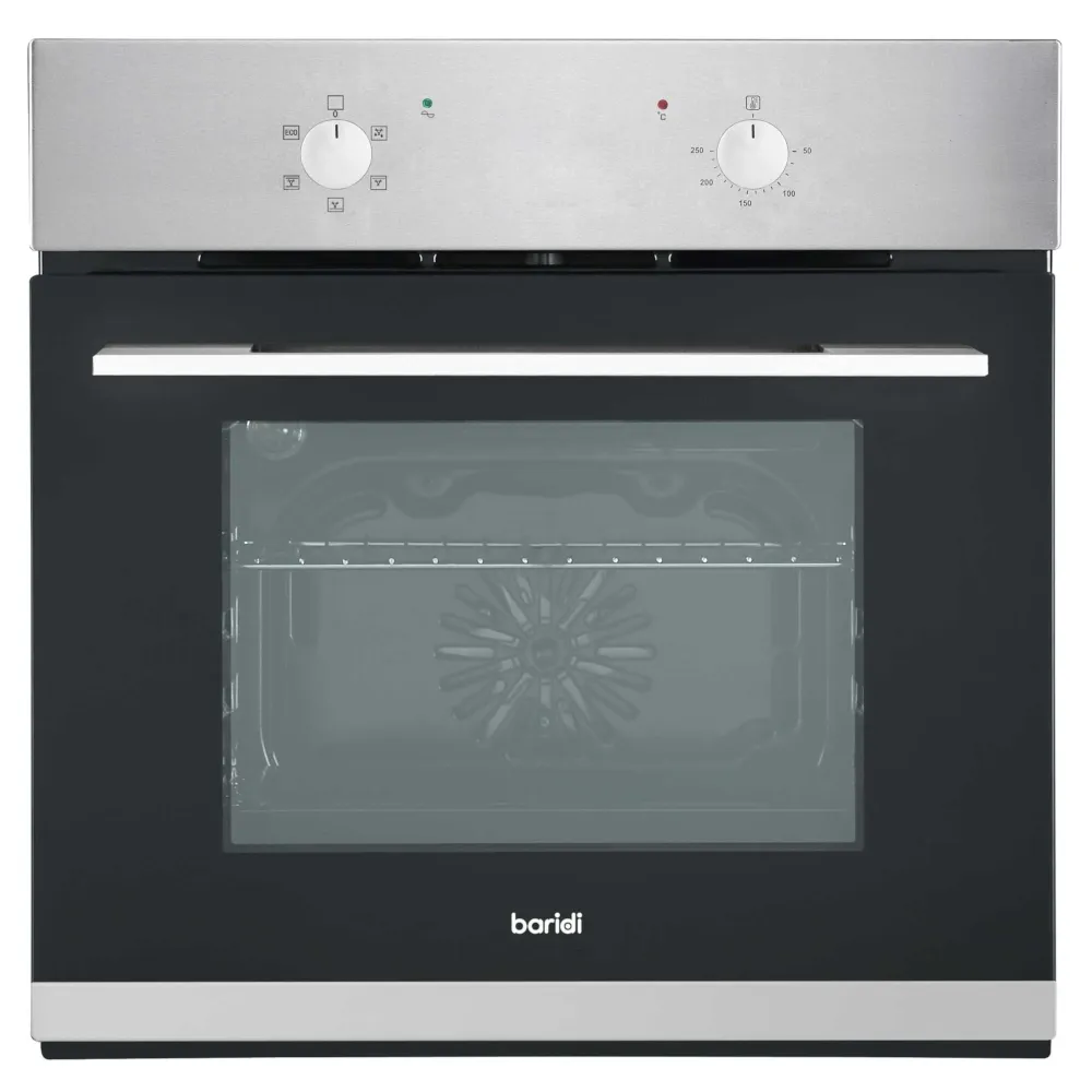 Baridi Integrated Fan-Assisted Electric Oven 60cm, 55L Capacity - Stainless Steel - B