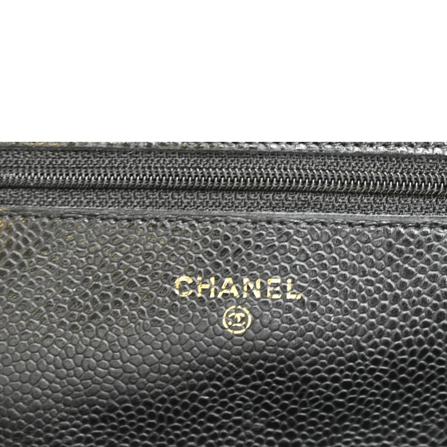 CHANEL Boy Woc Caviar Leather Wallet On Chain Clutch Bag Black