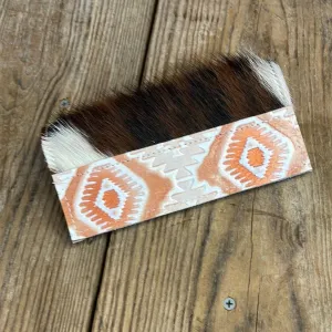 Checkbook Cover - Tricolor w/ Copper Penny Aztec