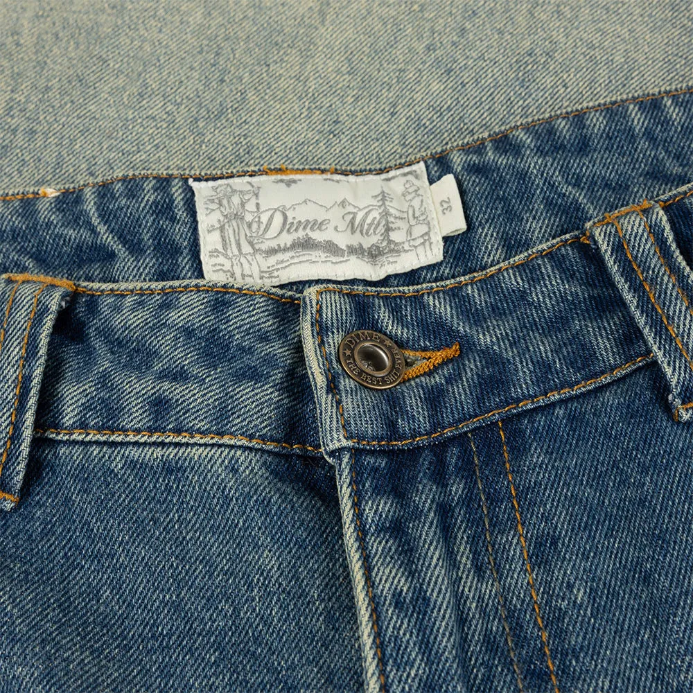Dime MTL Classic Baggy Denim Pants Dipped Sandblasted Indigo