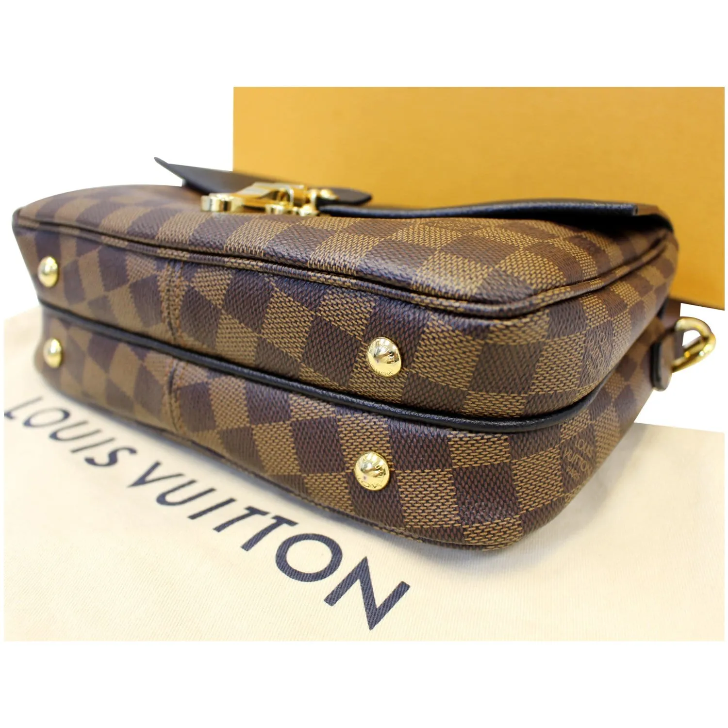 LOUIS VUITTON Clapton PM Damier Ebene Shoulder Bag Black