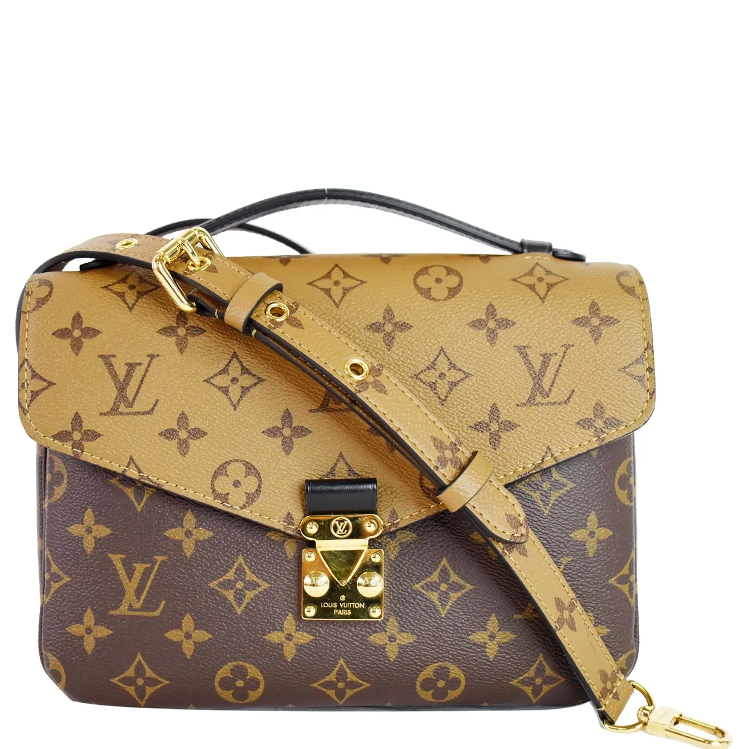 LOUIS VUITTON  Metis Pochette Reverse Monogram Canvas Crossbody Bag Brown