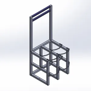 Process Station Gas Cylinder Barricade Rack (2x2)