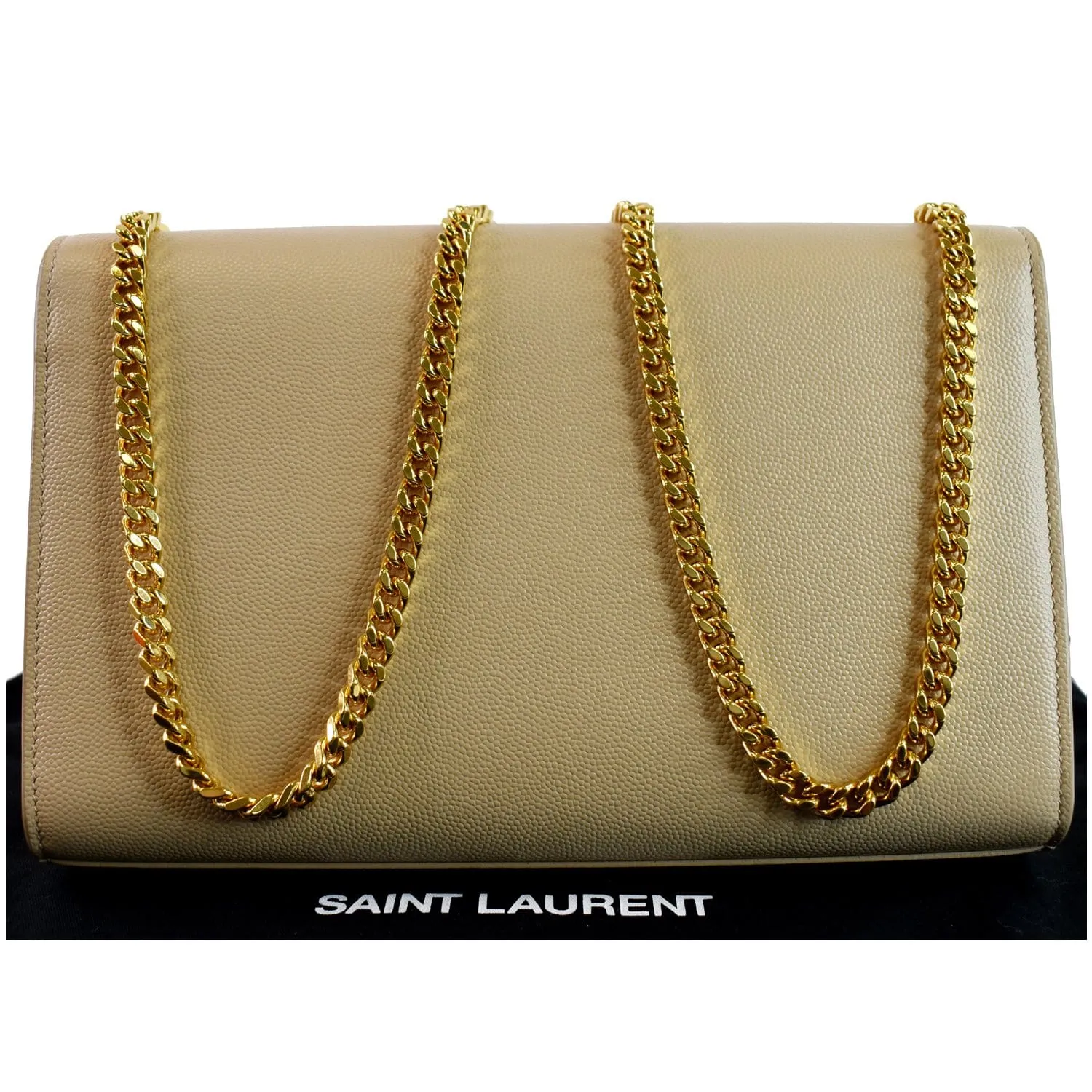 YVES SAINT LAURENT Kate Small Grain De Poudre Crossbody Bag Beige